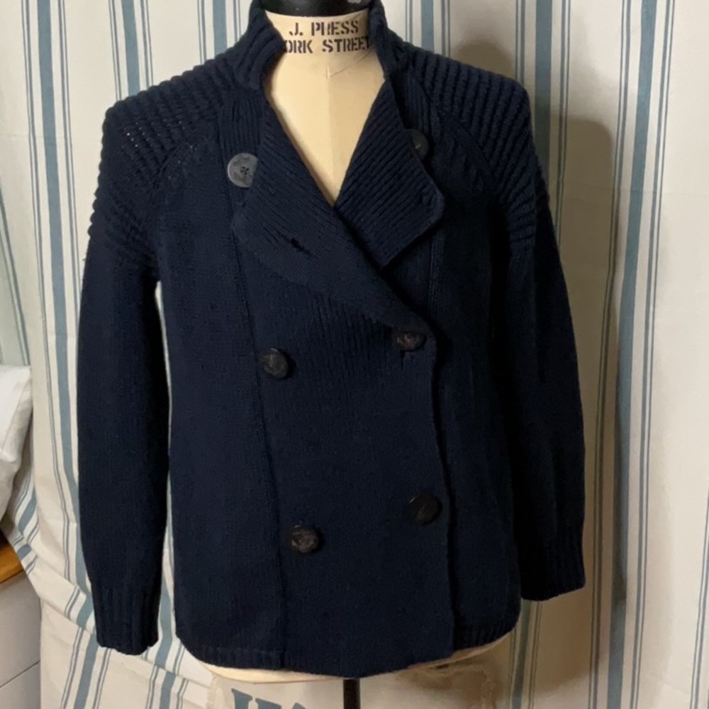 525 America sailor double breasted anchor button/snap closure wool lined pockets